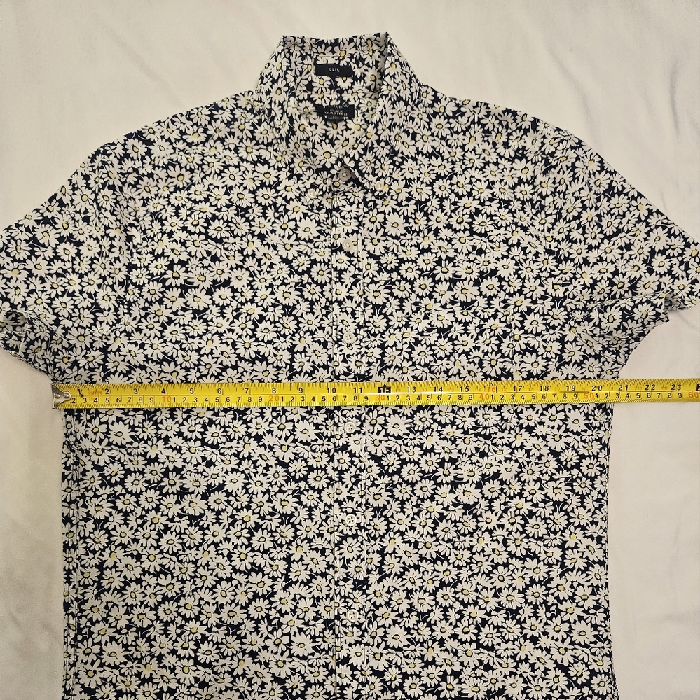 J. Crew Blue and White Casual Button Down Shirt